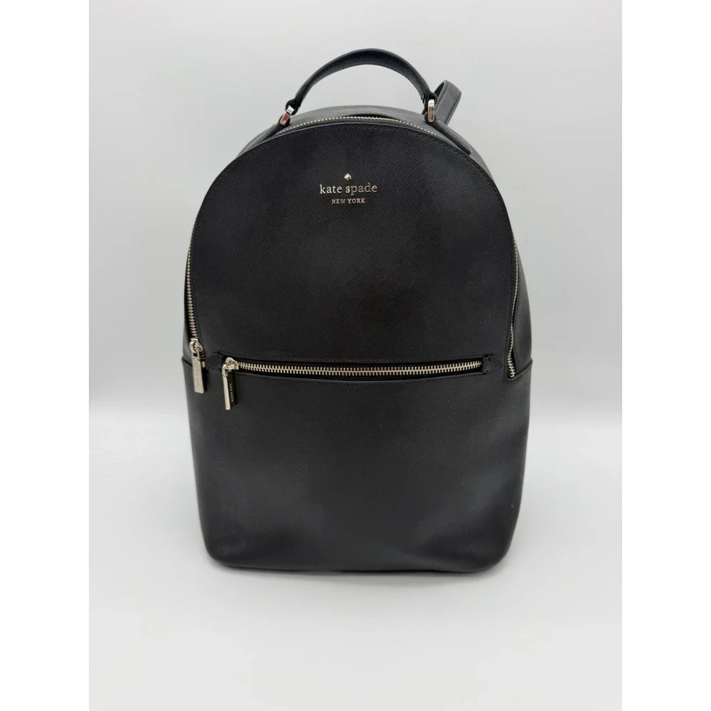 Kate Spade New York Perry Saffiano Black Leather Backpack Large NWOT